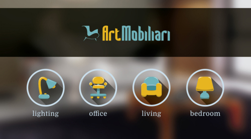 4 modern home icon vector material