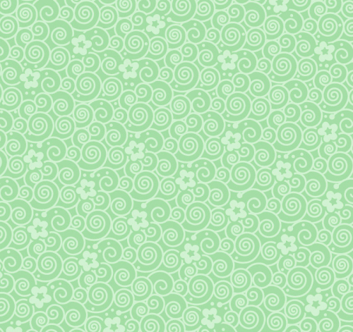 Green flowers seamless background vector