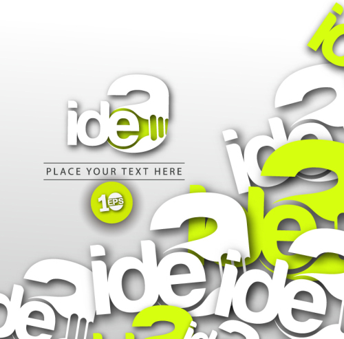 Creative paper letter background vector material