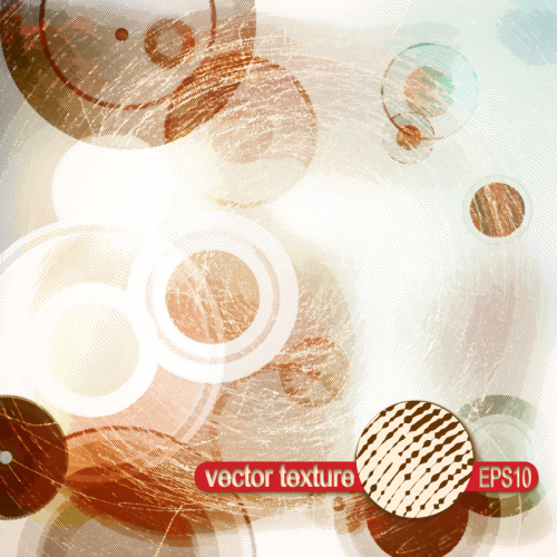 Retro abstract circular background vector material