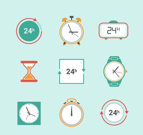 9 element vector timers and clocks