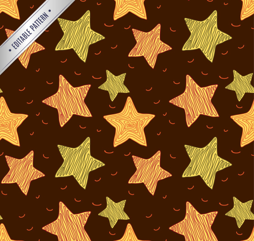 Colored stars seamless background vector material